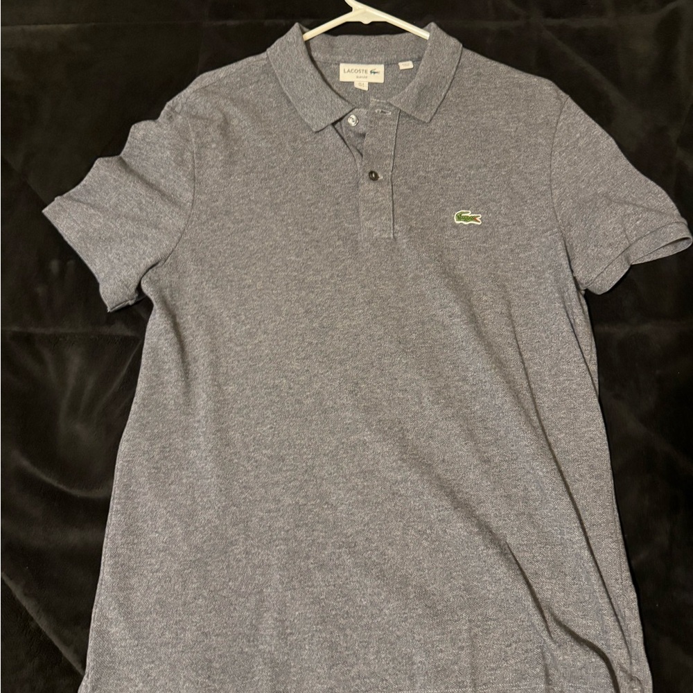 Lacoste Men's Heather Gray Polo Shirt